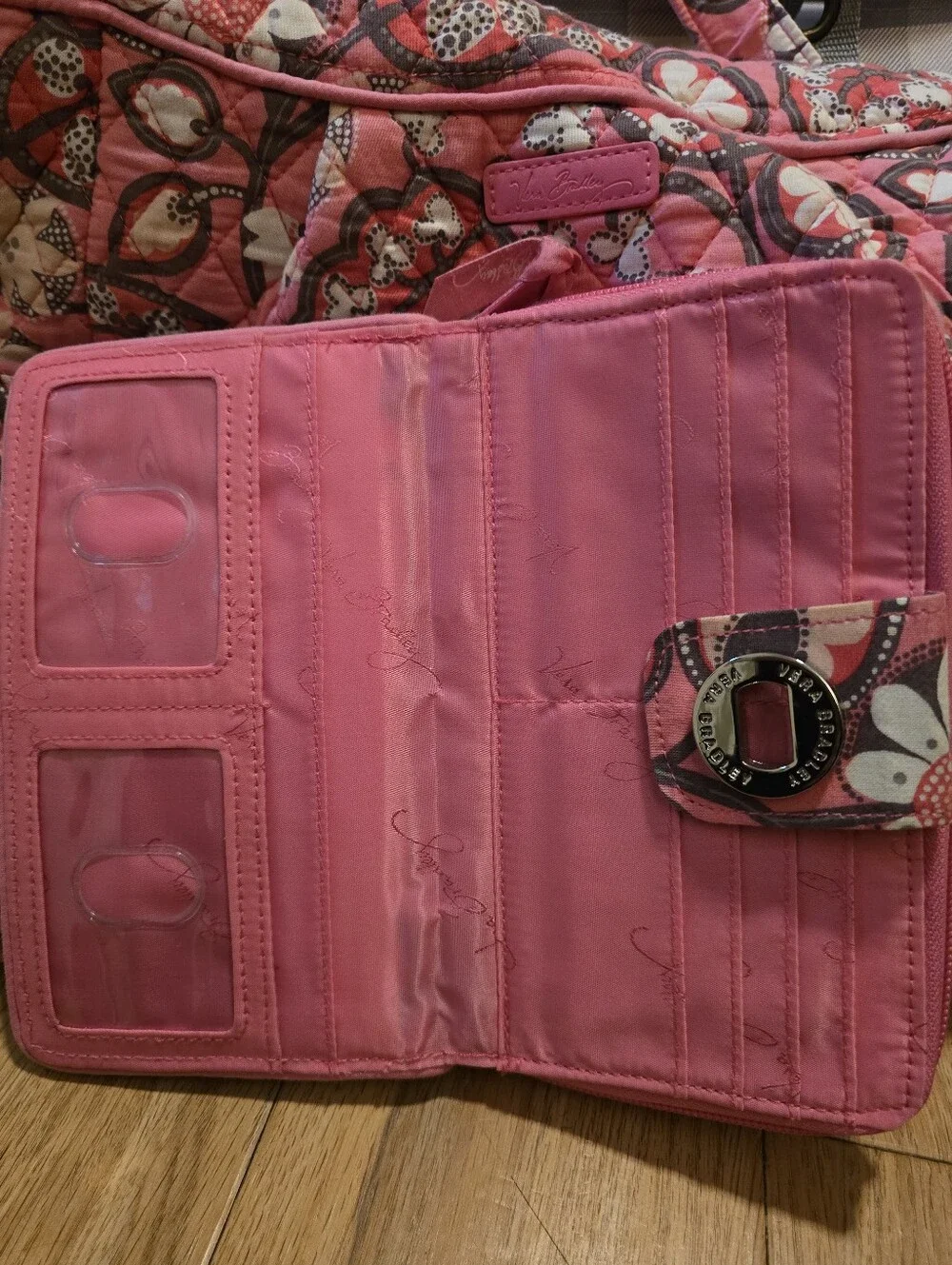 Vera Bradley Pink Floral Quilted Tote